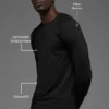 Idol Rundhals-Langarmshirt – Schwarz