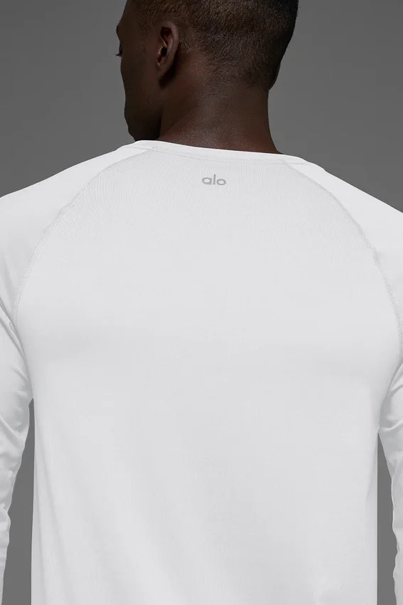 Idol Rundhals-Langarmshirt – Weiß