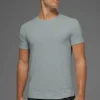 Idol Rundhals-Shirt mit Kurzarmshirts – Lunar Grey
