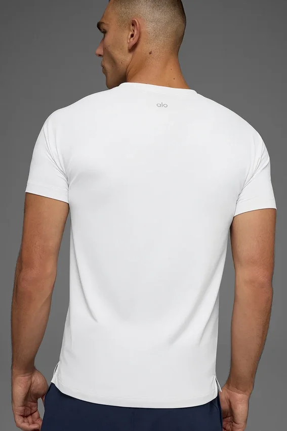 Idol Rundhals-Shirt mit Kurzarmshirts – Weiß