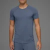 Idol Rundhals-T-Shirt mit Kurzarmshirts – Bluestone