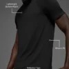 Idol Rundhals-T-Shirt mit Kurzarmshirts – Schwarz