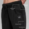 Jogginghose mit geradem Bein und Nadelstreifen – Black Pinstripe