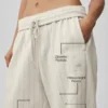 Jogginghose mit geradem Bein und Nadelstreifen – Bone Pinstripe