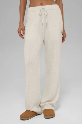 Jogginghose „New Class“ aus Wolle und Kaschmir – Bone Heather