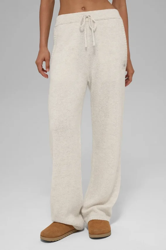 Jogginghose „New Class“ aus Wolle und Kaschmir – Bone Heather
