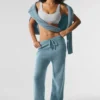 Jogginghose „New Class“ aus Wolle und Kaschmir – Celestial Blue Granite Heather