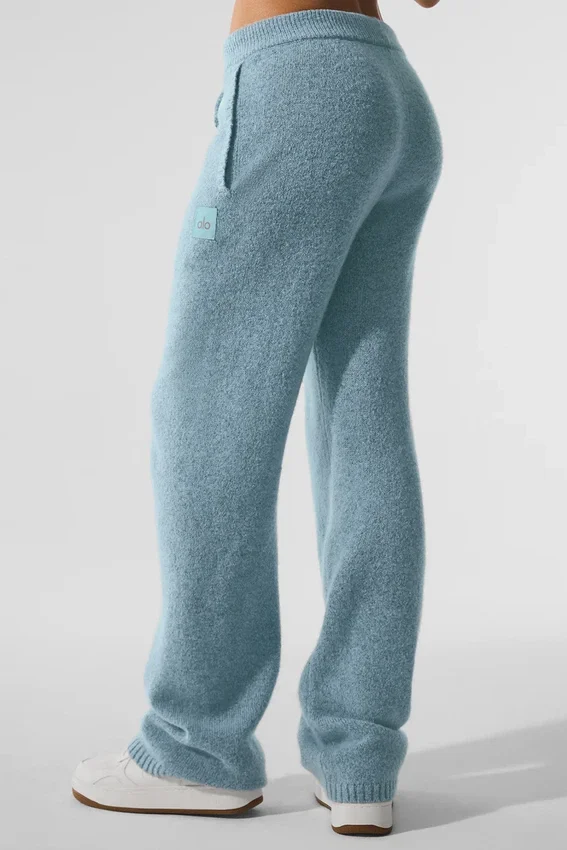 Jogginghose „New Class“ aus Wolle und Kaschmir – Celestial Blue Granite Heather