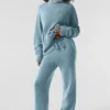 Jogginghose „New Class“ aus Wolle und Kaschmir – Celestial Blue Granite Heather