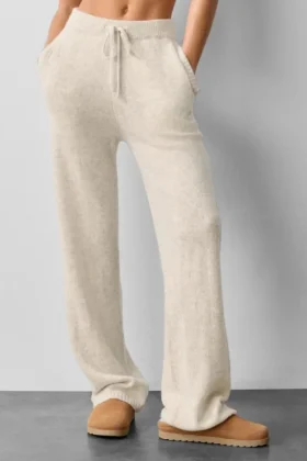 Jogginghose „New Class“ aus Wolle und Kaschmir – Oatmeal Heather