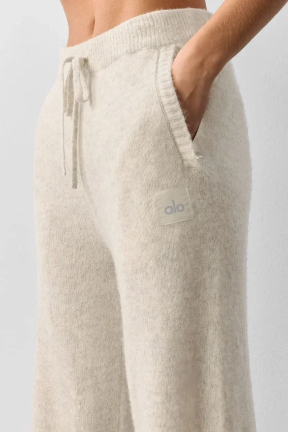 Jogginghose „New Class“ aus Wolle und Kaschmir – Oatmeal Heather