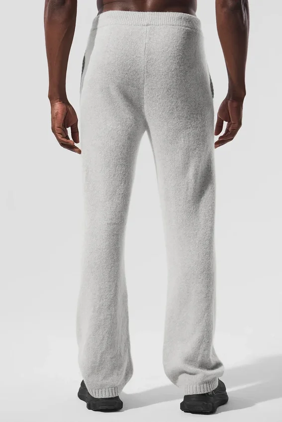 Jogginghose „New Class“ aus Wolle und Kaschmir – Pearl Grey Heather