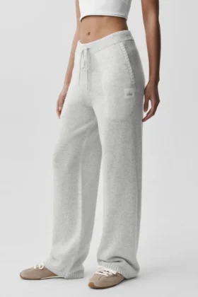 Jogginghose „New Class“ aus Wolle und Kaschmir – White Heather