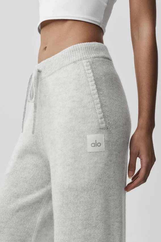 Jogginghose „New Class“ aus Wolle und Kaschmir – White Heather