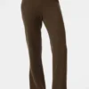 Kaschmir-High-Waist-Hose mit flauschigem Waffelmuster – Espresso