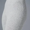 Kaschmir-High-Waist-Hose mit Plüsch-Waffelstruktur – Athletic Heather Grey