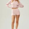 Kaschmir-High-Waist-Shorts „Embrace“ – Frosted Pink