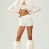 Kaschmir-High-Waist-Shorts „Embrace“ – Ivory