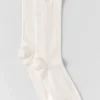 Kaschmir-Netz-Socken – Elfenbein