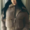 Kaschmir-Northstar-Pullover-Daunenjacke – Alpine Cocoa Heather