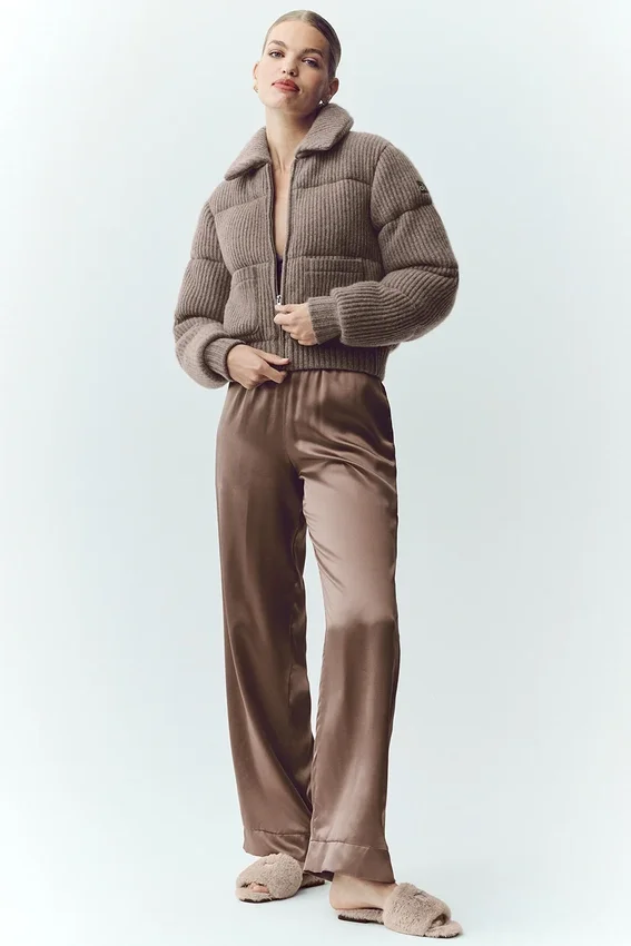 Kaschmir-Northstar-Pullover-Daunenjacke – Alpine Cocoa Heather