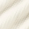 Kaschmir-Plüsch-Waffelpolo-T-Shirt – Elfenbein