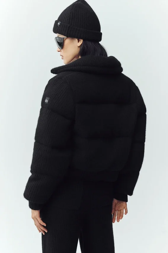 Kaschmir-Puffer-Pullover „Northstar“ – Schwarz