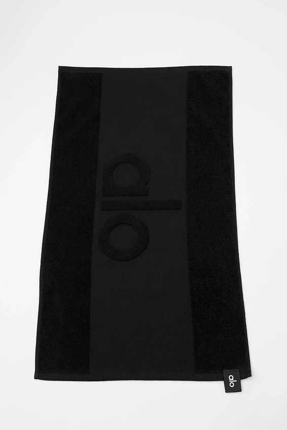„Keep It Cool“-Fitness-Handtuch – Schwarz