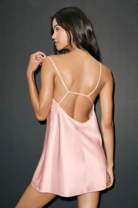 Kleid „Radiance“ aus Seidenmischung – Sonnengetränktes Rosa