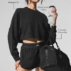 Kroppter Sway-Pullover mit Rundhalsausschnitt – Schwarz