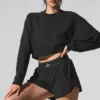Kroppter Sway-Pullover mit Rundhalsausschnitt – Schwarz