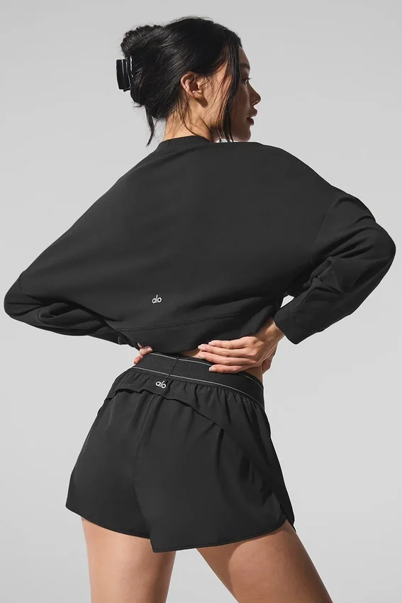 Kroppter Sway-Pullover mit Rundhalsausschnitt – Schwarz
