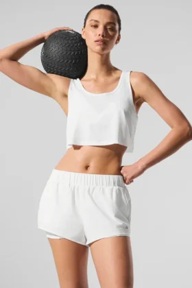 Kropptes Sport Star Top – Weiß