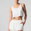 Kropptes Sport Star Top – Weiß