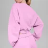 Kürzer „Accolade“-Pullover mit Rundhalsausschnitt – Candy-Heart-Pink