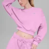 Kürzer „Accolade“-Pullover mit Rundhalsausschnitt – Candy-Heart-Pink