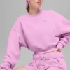 Kürzer „Accolade“-Pullover mit Rundhalsausschnitt – Candy-Heart-Pink