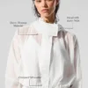 Kürzere „Game Time“-Jacke mit durchgehendem Reißverschluss – Weiß