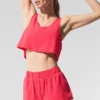 Kürziges Sport Star Top – Candy Red
