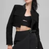 Kürzliche „Main Character“-Jacke – Schwarz