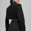 Kürzliche „Main Character“-Jacke – Schwarz