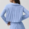 Kürzliches „Unmatched“-Langarmshirt – Helles Provence-Blau