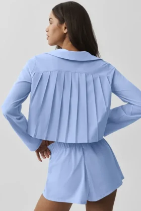 Kürzliches „Unmatched“-Langarmshirt – Helles Provence-Blau