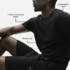 Kurzarmshirt „Ever Soft“ aus Baumwolle und Kaschmir – Schwarz