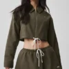 Kurze „Fan Favorite“-Jacke mit durchgehendem Reißverschluss – Olive Tree