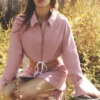 Kurze „Fan Favorite“-Jacke mit durchgehendem Reißverschluss – Vintage Pink