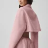 Kurze „Fan Favorite“-Jacke mit durchgehendem Reißverschluss – Vintage Pink