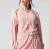 Kurze Mikroplissee-Jacke – Pink Quartz