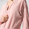 Kurze Mikroplissee-Jacke – Pink Quartz