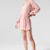 Kurze Mikroplissee-Jacke – Pink Quartz